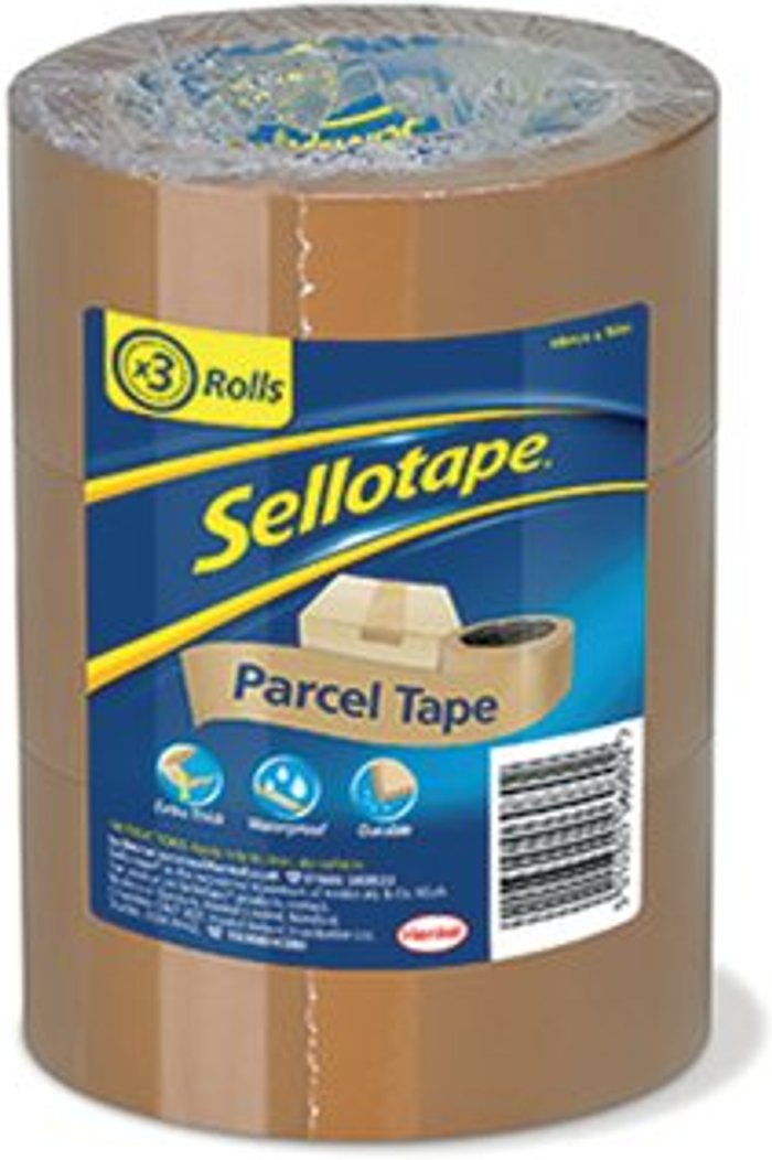 Office Monster | Sellotape Sellotape Brown Parcel Tape 48Mmx50M - 3X Rolls Sellotape Sellotape Brown Parcel Tape 48Mmx50M - 3X Rolls
