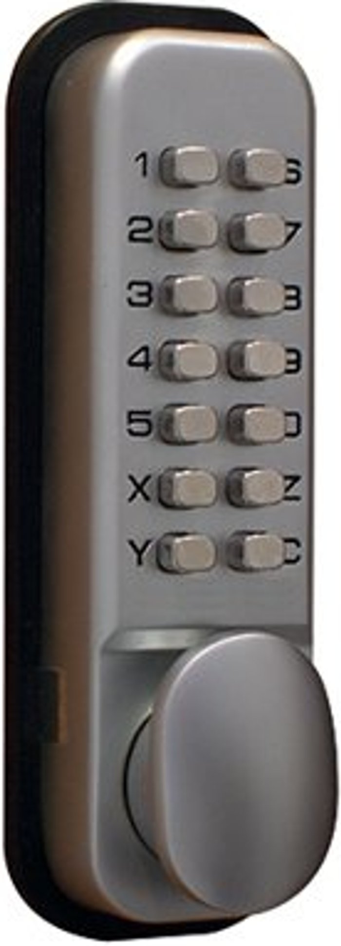 Office Monster | Securikey Lockit Mechanical Push Button Digital Lock Chrome DXLOCKITHB/C Securikey Lockit Mechanical Push Button Digital Lock Chrome DXLOCKITHB/C