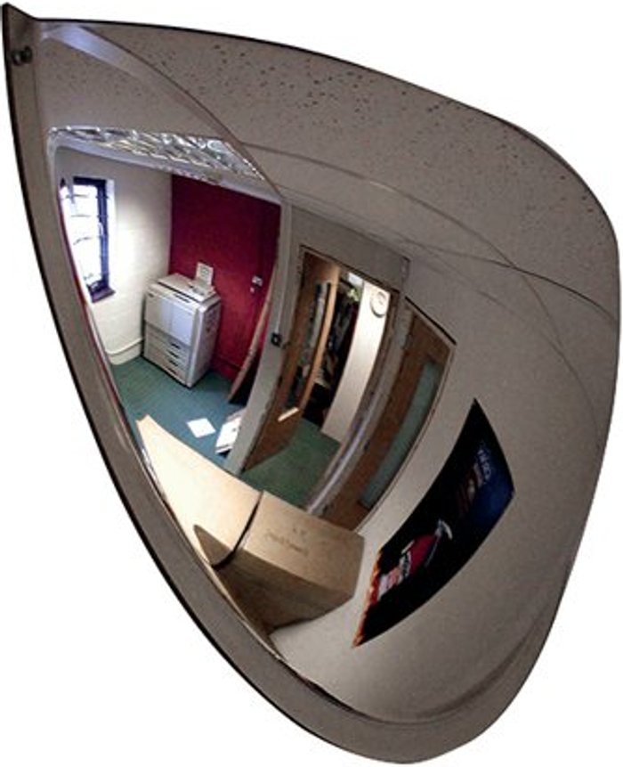 Office Monster | Securikey Securikey Convex Half Face Dome Mirror 600 x 300mm M18535H Securikey Securikey Convex Half Face Dome Mirror 600 x 300mm M18535H