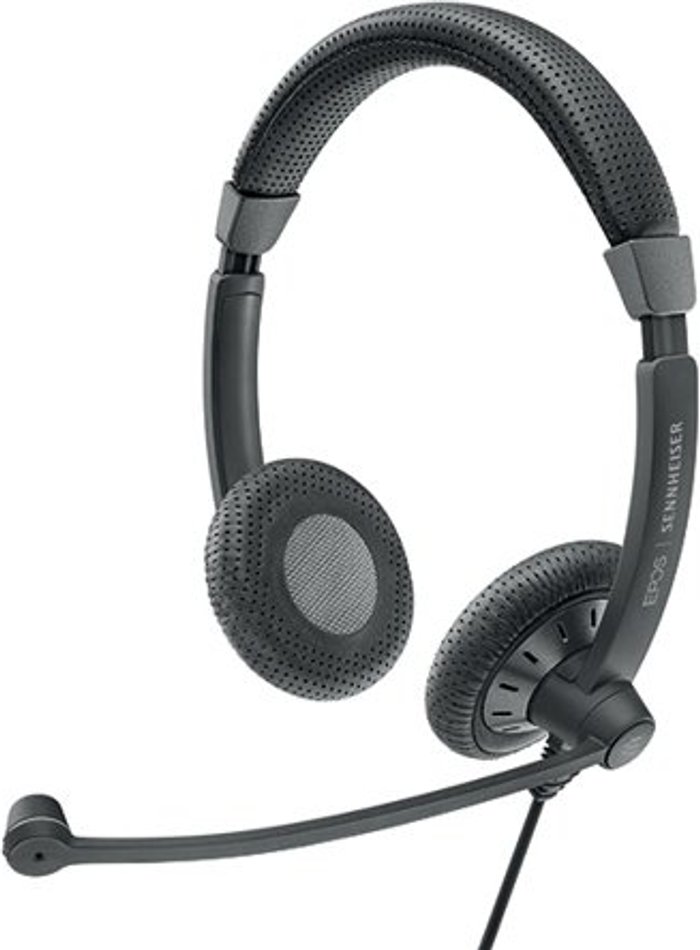 Office Monster | Sennheiser Epos SC 75 USB MS Wired Binaural Headband Headset Black 1000635 Sennheiser Epos SC 75 USB MS Wired Binaural Headband Headset Black 1000635