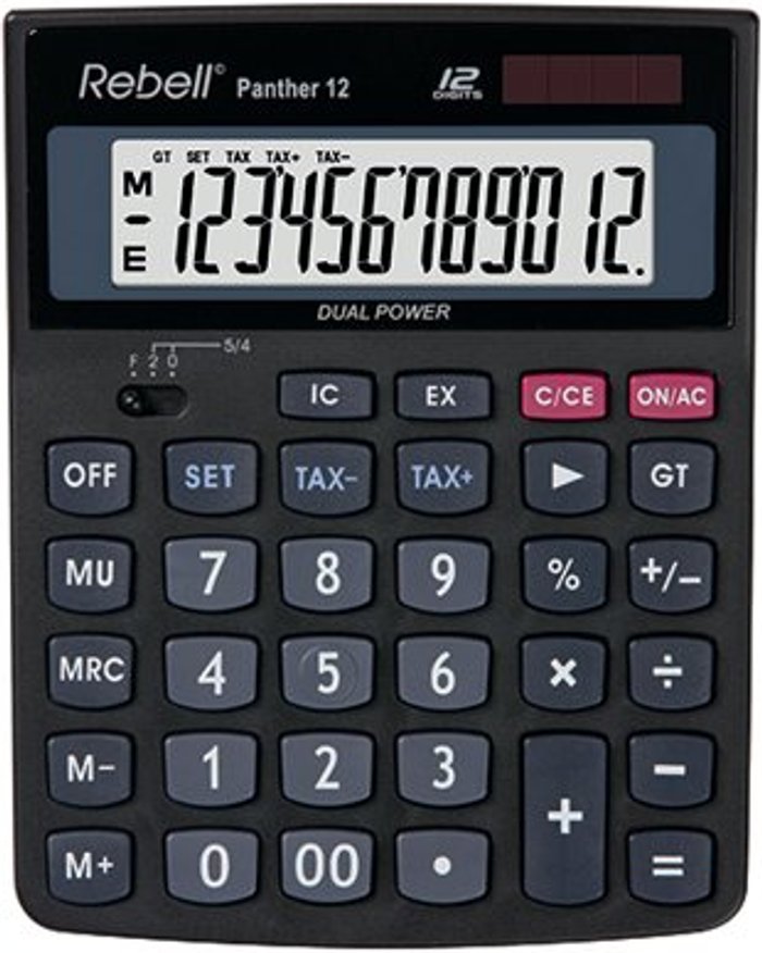 Office Monster | Rebell Rebell Panther 12 BX Desktop Calculator RE-PANTHER 12 BX Rebell Rebell Panther 12 BX Desktop Calculator RE-PANTHER 12 BX