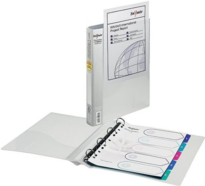 Office Monster | Snopake Snopake Presentation 4 A4 Ring Binder 25mm Clear 13368 Snopake Snopake Presentation 4 A4 Ring Binder 25mm Clear 13368