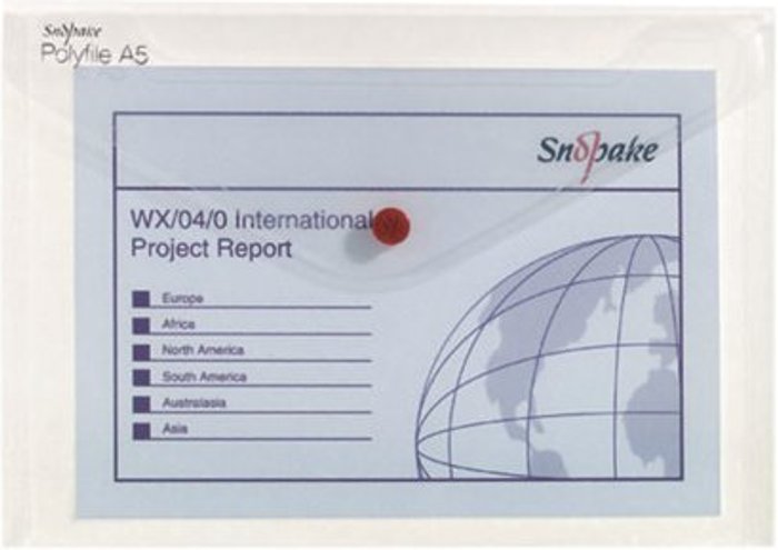 Office Monster | Snopake Snopake Polyfile Classic A5 Clear (Pack of 5) 11382 Snopake Snopake Polyfile Classic A5 Clear (Pack of 5) 11382