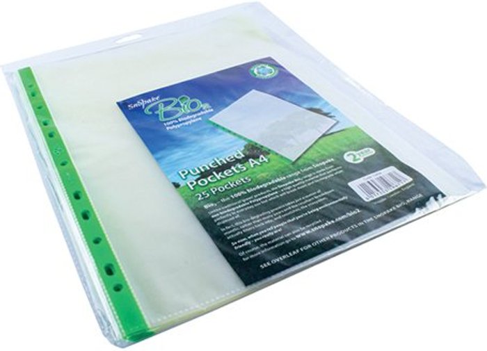 Office Monster | Snopake Snopake Bio Punched Pocket A4 Clear (Pack of 25) 15439 Snopake Snopake Bio Punched Pocket A4 Clear (Pack of 25) 15439
