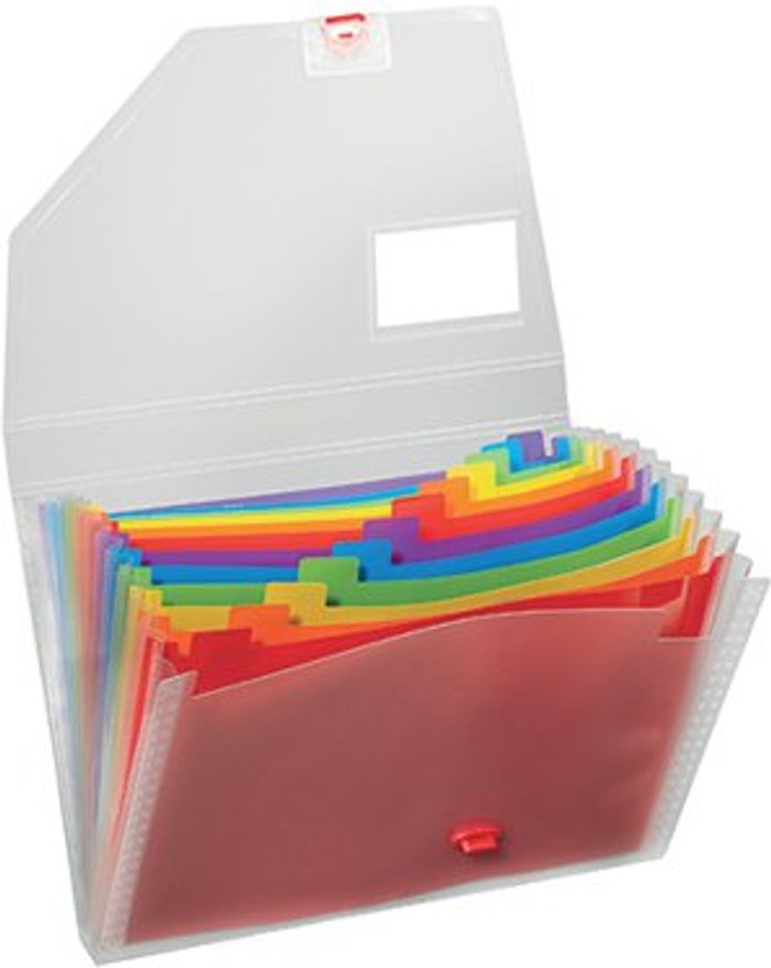 Office Monster | Snopake Snopake Rainbow Expanding Organiser A4 15768 Snopake Snopake Rainbow Expanding Organiser A4 15768