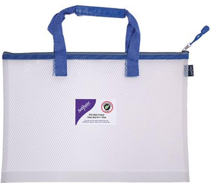 Office Monster | Snopake Snopake EVA Mesh High Capacity Project Zippa Bag A4 405x280mm Blue 15871 Snopake Snopake EVA Mesh High Capacity Project Zippa Bag A4 405x280mm Blue 15871