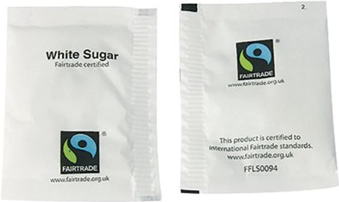 Office Monster | Unbranded Fairtrade White Sugar Sachets (Pack of 1000) A02620 Unbranded Fairtrade White Sugar Sachets (Pack of 1000) A02620