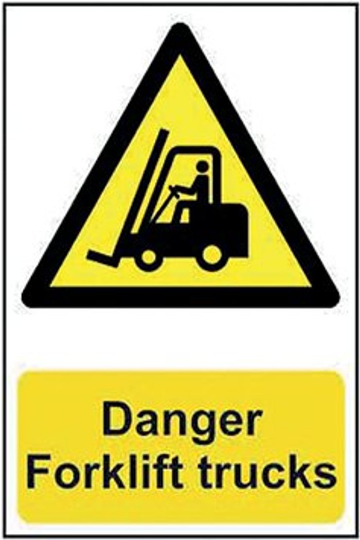 Office Monster | Scan Scan Danger Forklift Trucks Sign 200mm 300mm Standard Scan Scan Danger Forklift Trucks Sign 200mm 300mm Standard