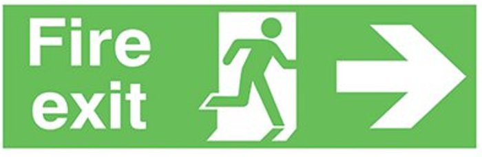 Office Monster | Unbranded Safety Sign Niteglo Fire Exit Running Man Arrow Right 150x450mm PVC FX04411M Unbranded Safety Sign Niteglo Fire Exit Running Man Arrow Right 150x450mm PVC FX04411M