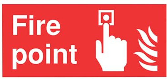 Office Monster | Signs and Labels Safety Sign Fire Point 100x200mm Self-Adhesive FR07903S Signs and Labels Safety Sign Fire Point 100x200mm Self-Adhesive FR07903S