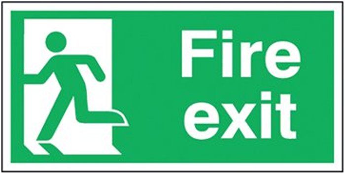 Office Monster | Signs and Labels Safety Sign Fire Exit Running Man Left 150x300mm Self-Adhesive E96A/S Signs and Labels Safety Sign Fire Exit Running Man Left 150x300mm Self-Adhesive E96A/S