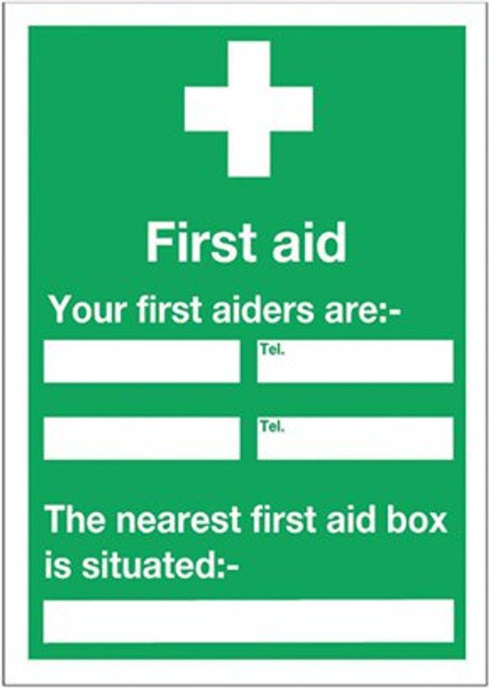 Office Monster | Signs and Labels Safety Sign First Aid 600x450mm Self-Adhesive E91A/S Signs and Labels Safety Sign First Aid 600x450mm Self-Adhesive E91A/S