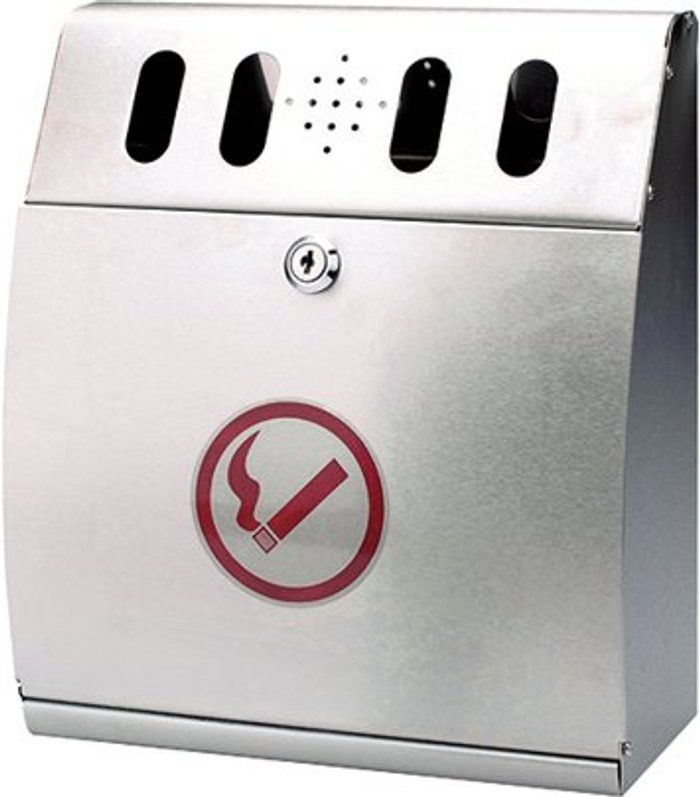 Office Monster | Sterling Curved Wall Mounted Ash Bin Steel 3.7 Litre CIGBINCRV Sterling Curved Wall Mounted Ash Bin Steel 3.7 Litre CIGBINCRV