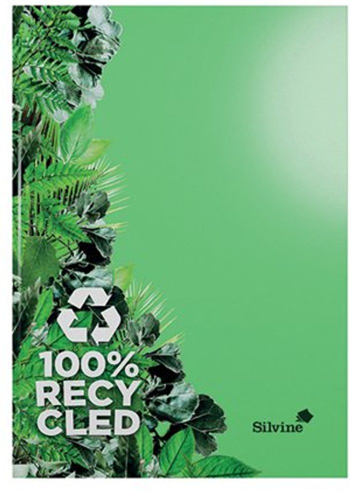 Office Monster | Silvine Silvine Premium Recycled Casebound Notebook Lined 120 Pages A4 R107 Silvine Silvine Premium Recycled Casebound Notebook Lined 120 Pages A4 R107