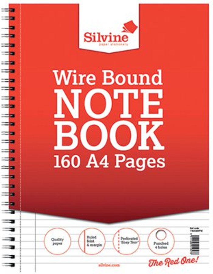 Office Monster | Silvine Silvine Sidebound Wire Lined Refill Pad A4 160 Pages (Pack of 6) S80Y Silvine Silvine Sidebound Wire Lined Refill Pad A4 160 Pages (Pack of 6) S80Y
