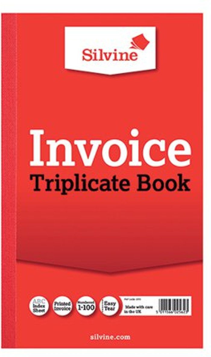Office Monster | Silvine Silvine Duplicate Invoice Book 210x127mm (Pack of 6) 611 Silvine Silvine Duplicate Invoice Book 210x127mm (Pack of 6) 611