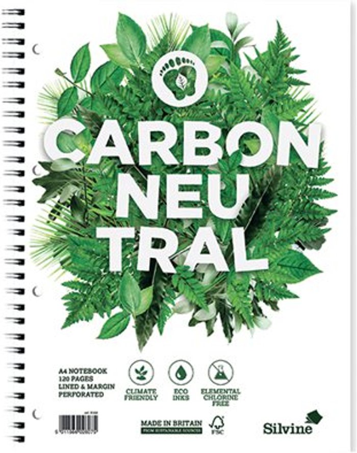 Office Monster | Silvine Silvine Carbon Neutral Ruled Notebook A4 120 Pages (Pack of 5) R302 Silvine Silvine Carbon Neutral Ruled Notebook A4 120 Pages (Pack of 5) R302