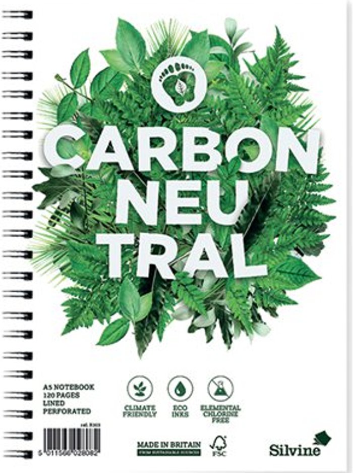 Office Monster | Silvine Silvine Carbon Neutral Ruled Notebook A5 120 Pages (Pack of 5) R303 Silvine Silvine Carbon Neutral Ruled Notebook A5 120 Pages (Pack of 5) R303