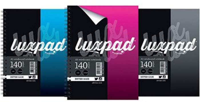 Office Monster | Silvine Silvine Luxpad Hardback Wirebound Notebook A5 (Pack of 12) THBA5AC Silvine Silvine Luxpad Hardback Wirebound Notebook A5 (Pack of 12) THBA5AC