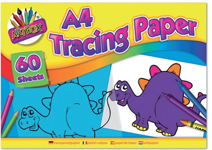 Office Monster | Art Box Art Box Tracing Paper Pad A4 60 Sheets (Pack of 12) TAL05069 Art Box Art Box Tracing Paper Pad A4 60 Sheets (Pack of 12) TAL05069