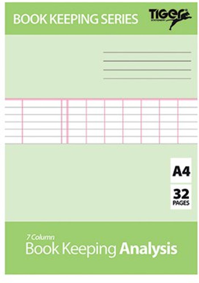 Office Monster | Tiger Book Keeping Book Analysis (Pack of 6) 302298 Tiger Book Keeping Book Analysis (Pack of 6) 302298