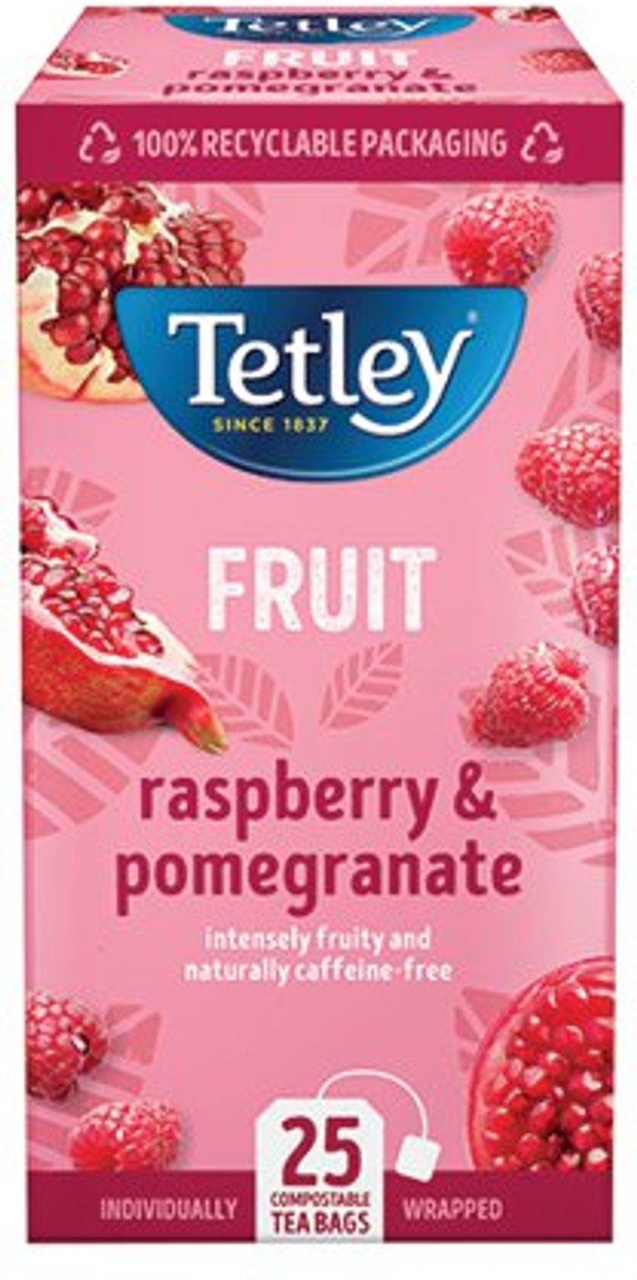 Office Monster | Tetley Tetley Raspberry and Pomegranate Tea Bags (Pack of 25) 1580A Tetley Tetley Raspberry and Pomegranate Tea Bags (Pack of 25) 1580A
