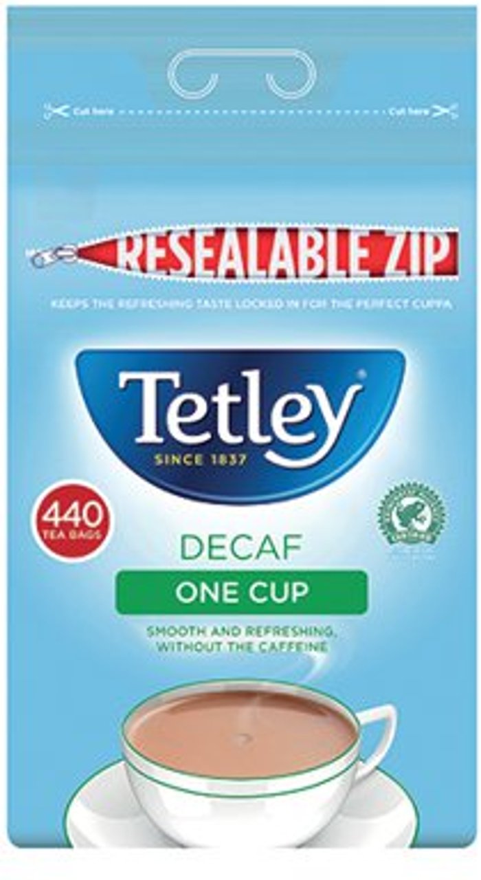 Office Monster | Tetley Tetley One Cup Decaffeinated Tea Bags (Pack of 440) 1800A Tetley Tetley One Cup Decaffeinated Tea Bags (Pack of 440) 1800A