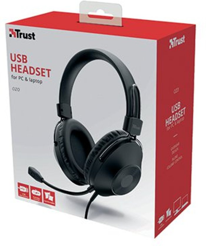 Office Monster | Trust TRUST Ozo Headset - Black, Black Trust TRUST Ozo Headset - Black, Black