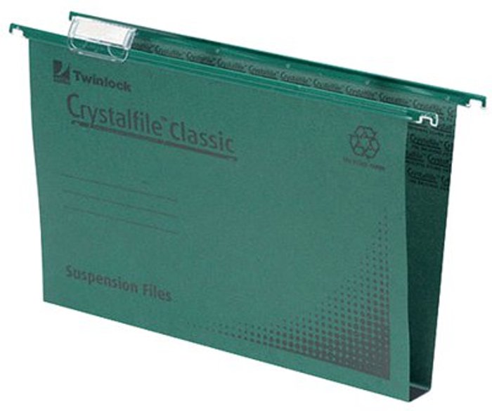 Office Monster | Crystalfile Rexel Crystalfile Classic Suspension File A4 Green (Pack of 50) 70621 Crystalfile Rexel Crystalfile Classic Suspension File A4 Green (Pack of 50) 70621