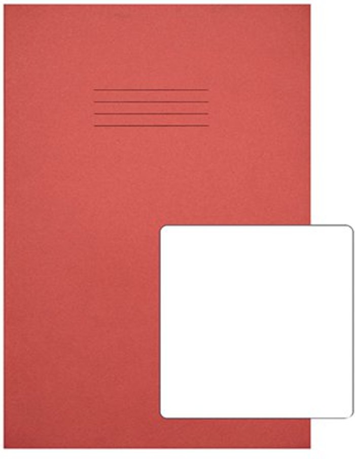 Office Monster | Rhino Rhino Exercise Book Plain 80 Pages A4 Plus Red (Pack of 50) VC50452 Rhino Rhino Exercise Book Plain 80 Pages A4 Plus Red (Pack of 50) VC50452