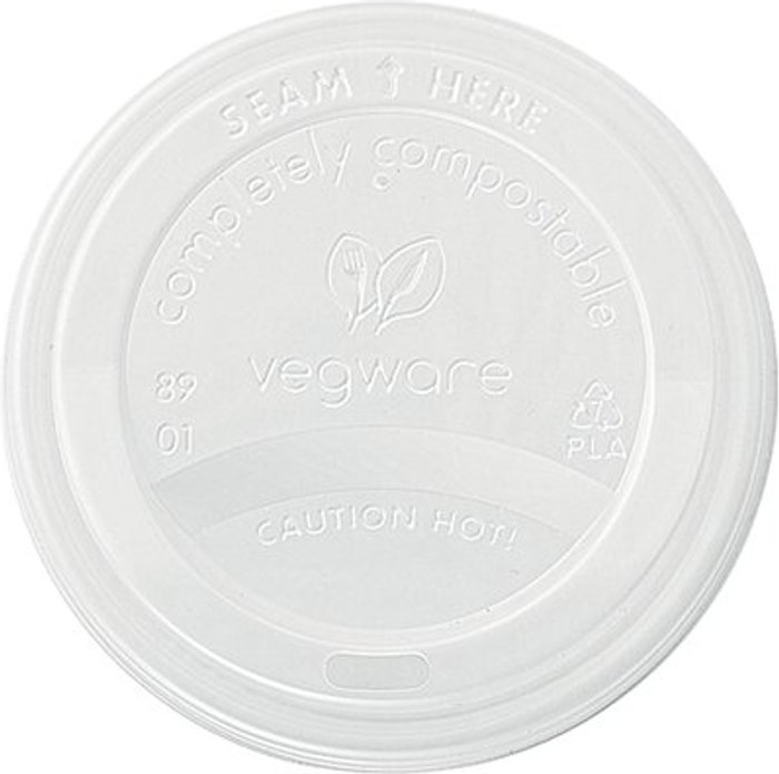 Office Monster | vegware Vegware Hot Cup Lid 12oz 89-series White (Pack of 1000) VLID89S vegware Vegware Hot Cup Lid 12oz 89-series White (Pack of 1000) VLID89S