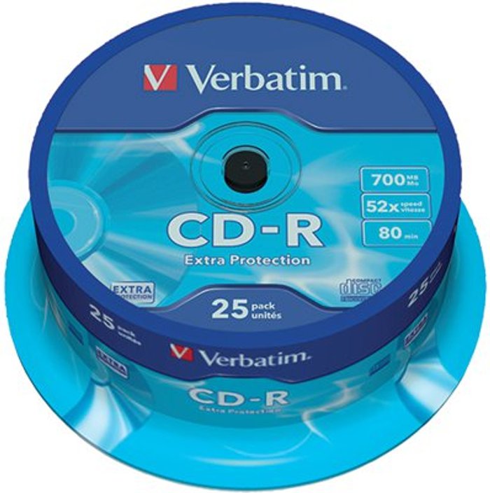 Office Monster | Verbatim Verbatim CD-R Datalife Non-AZO 52x 700MB (Pack of 25) 43432 Verbatim Verbatim CD-R Datalife Non-AZO 52x 700MB (Pack of 25) 43432