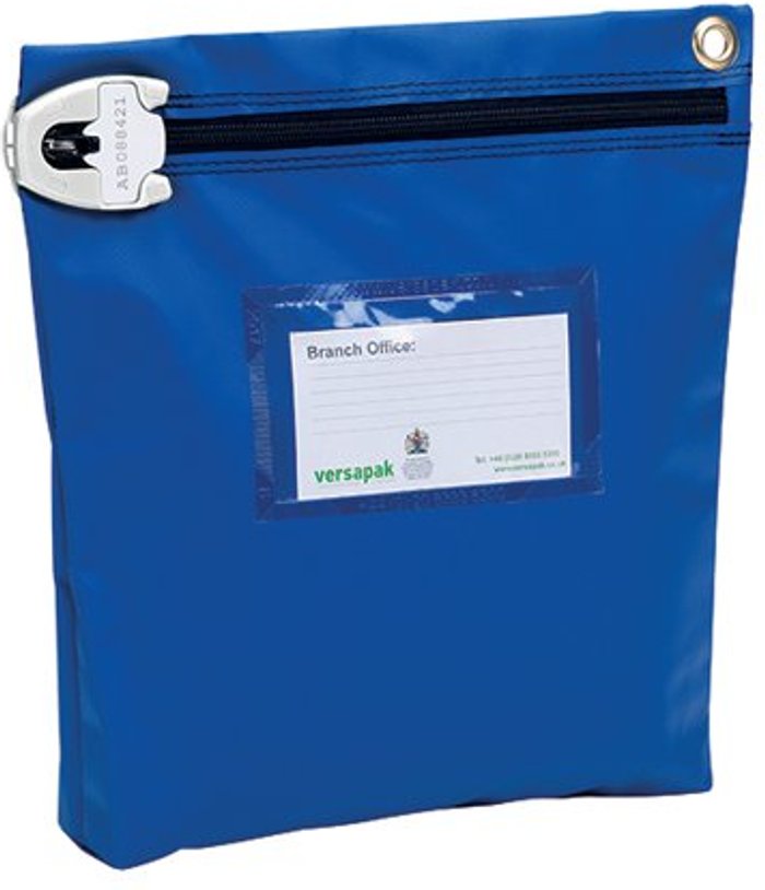 Office Monster | Versapak Versapak High Security Pouch 267x267x50mm Blue CCB1_T2SEAL Versapak Versapak High Security Pouch 267x267x50mm Blue CCB1_T2SEAL