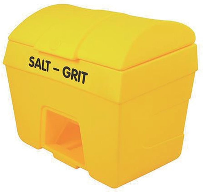 Office Monster | Slingsby Salt/Grit Bin with Hopper Feed 200 Litre Yellow 317060 Slingsby Salt/Grit Bin with Hopper Feed 200 Litre Yellow 317060