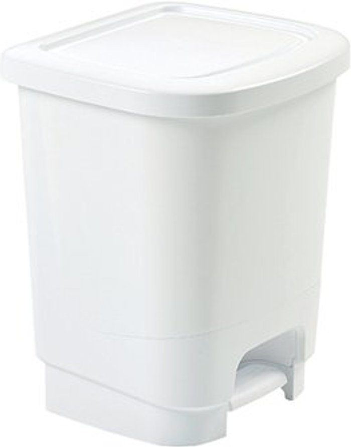 Office Monster | Whitefurze Whitefurze Pedal Bin 8 Litre White H10PB4 Whitefurze Whitefurze Pedal Bin 8 Litre White H10PB4