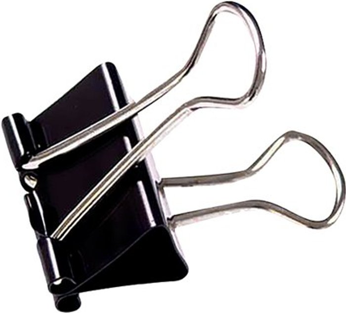 Office Monster | Clipper Foldback Clip 25mm Black (Pack of 100) 22781 Clipper Foldback Clip 25mm Black (Pack of 100) 22781