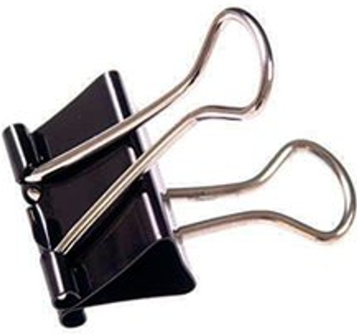 Office Monster | Clipper Foldback Clip 32mm Black (Pack of 100) 23081 Clipper Foldback Clip 32mm Black (Pack of 100) 23081