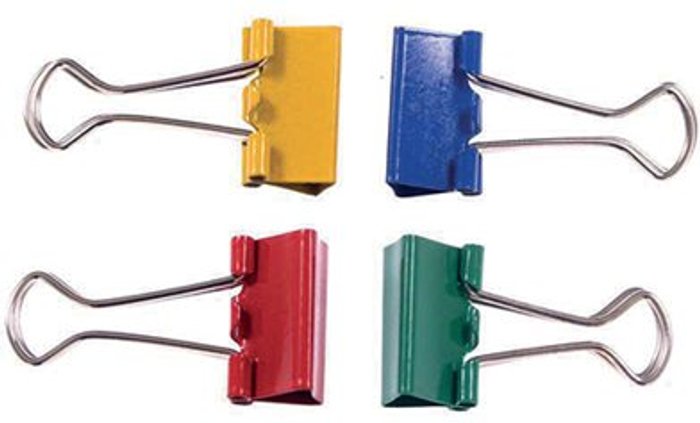 Office Monster | Clipper Foldback Clip 32mm Assorted (Pack of 10) 23091 Clipper Foldback Clip 32mm Assorted (Pack of 10) 23091