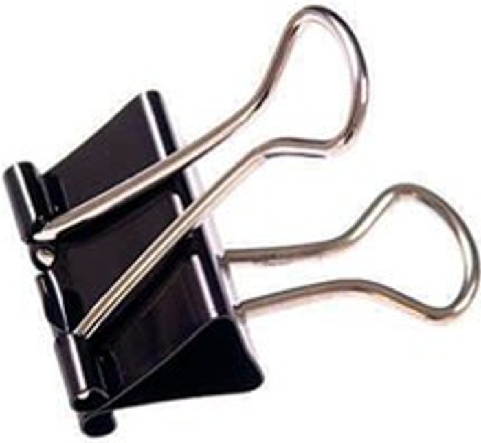Office Monster | Clipper Foldback Clip 50mm Black (Pack of 10) 23671 Clipper Foldback Clip 50mm Black (Pack of 10) 23671