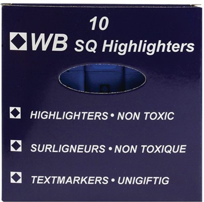 Office Monster | Unbranded Hi-Glo Highlighter Blue (Pack of 10) 844003 Unbranded Hi-Glo Highlighter Blue (Pack of 10) 844003