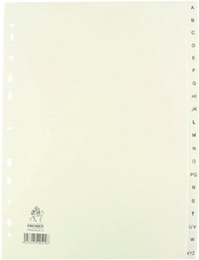 Office Monster | Unbranded A4 White A-Z Polypropylene Index WX01351 Unbranded A4 White A-Z Polypropylene Index WX01351