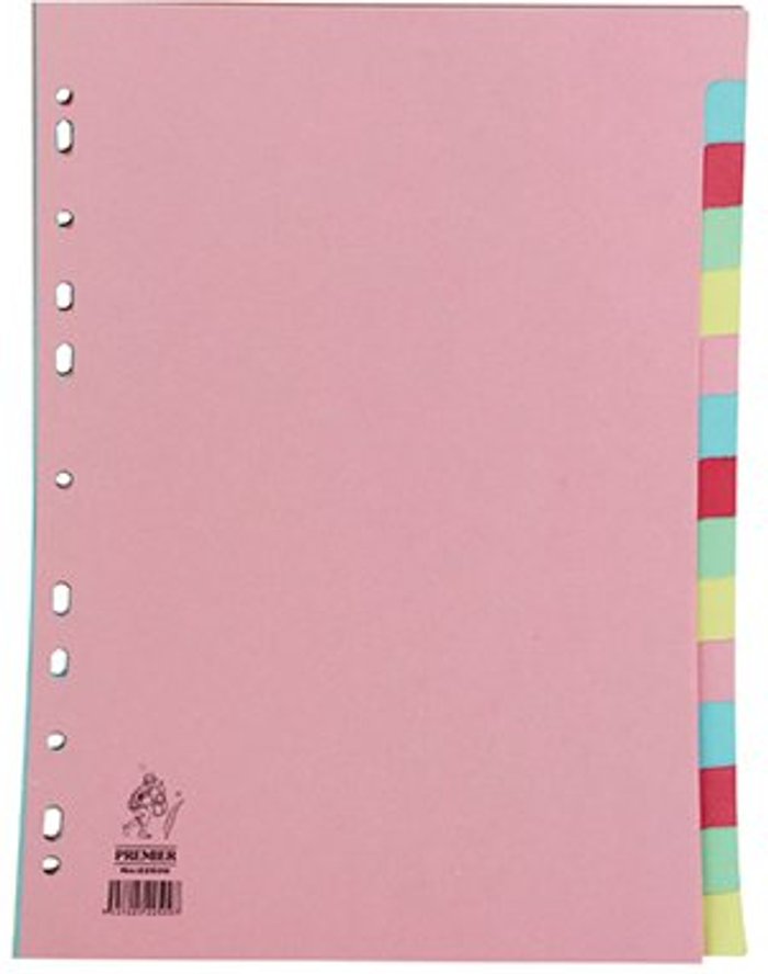 Office Monster | Unbranded A4 Manilla Divider 15-Part Pink with Assorted Tabs WX01516 Unbranded A4 Manilla Divider 15-Part Pink with Assorted Tabs WX01516