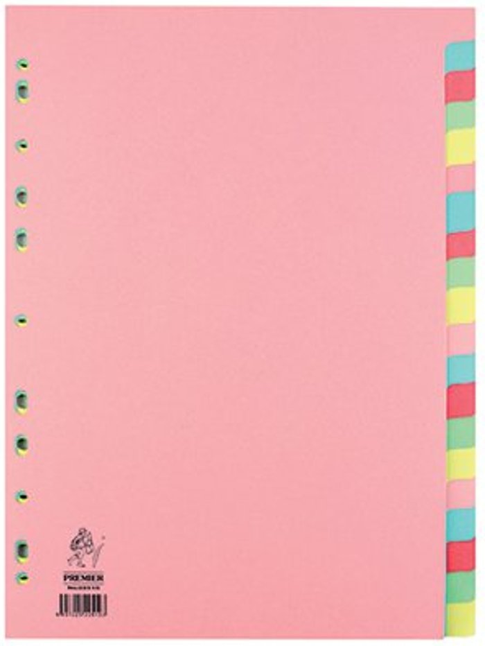 Office Monster | Unbranded A4 Manilla Divider 20-Part Pink with Assorted Tabs WX01517 Unbranded A4 Manilla Divider 20-Part Pink with Assorted Tabs WX01517