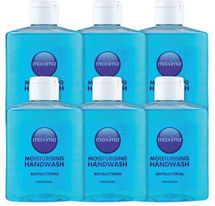 Office Monster | Maxima Antibacterial Soap 250ml (Pack Of 6) 0604002 Maxima Antibacterial Soap 250ml (Pack Of 6) 0604002