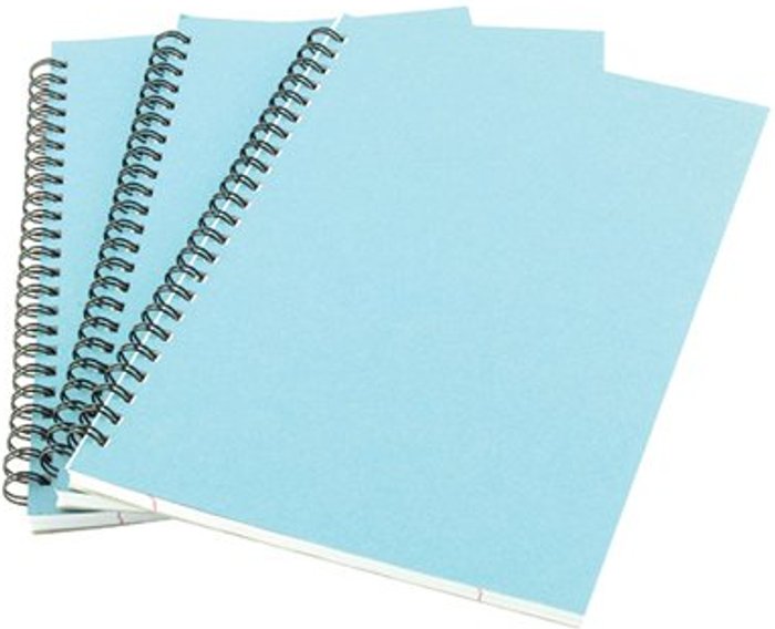 Office Monster | Unbranded A5 Spiral Pad 80 Leaf Blue (Pack of 12) WX10039 Unbranded A5 Spiral Pad 80 Leaf Blue (Pack of 12) WX10039