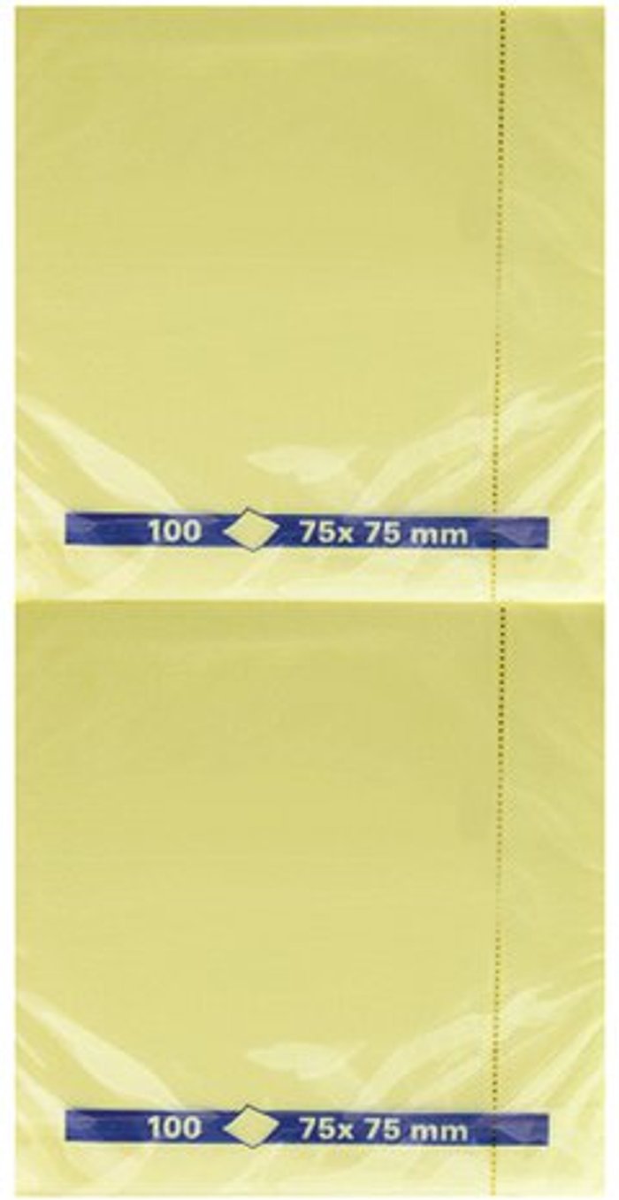 Office Monster | Unbranded Yellow Repositionable Quick Notes Pad 75x75mm (Pack of 12) WX10502 Unbranded Yellow Repositionable Quick Notes Pad 75x75mm (Pack of 12) WX10502