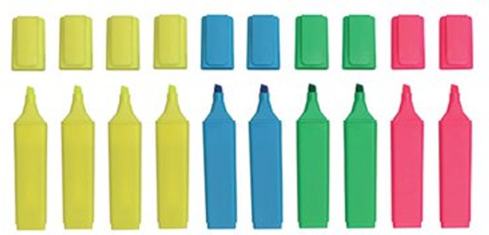 Office Monster | WB Hi-Glo Highlighter Chisel Tip Assorted (Pack of 10) 8440PK10 WB Hi-Glo Highlighter Chisel Tip Assorted (Pack of 10) 8440PK10