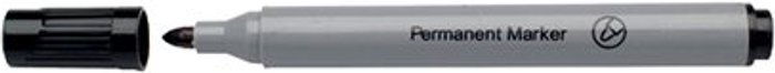 Office Monster | Unbranded Black Permanent Marker Bullet Tip (Pack of 10) WX26045A Unbranded Black Permanent Marker Bullet Tip (Pack of 10) WX26045A