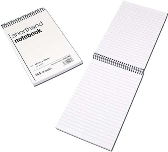 Office Monster | Unbranded Spiral Shorthand Notebook 150 Leaf (Pack of 10) WX31002 Unbranded Spiral Shorthand Notebook 150 Leaf (Pack of 10) WX31002