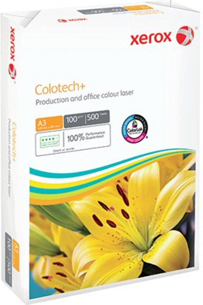 Office Monster | Xerox Xerox Colotech+ A3 100gsm Paper Ream White (Pack of 500) 003R99006 Xerox Xerox Colotech+ A3 100gsm Paper Ream White (Pack of 500) 003R99006